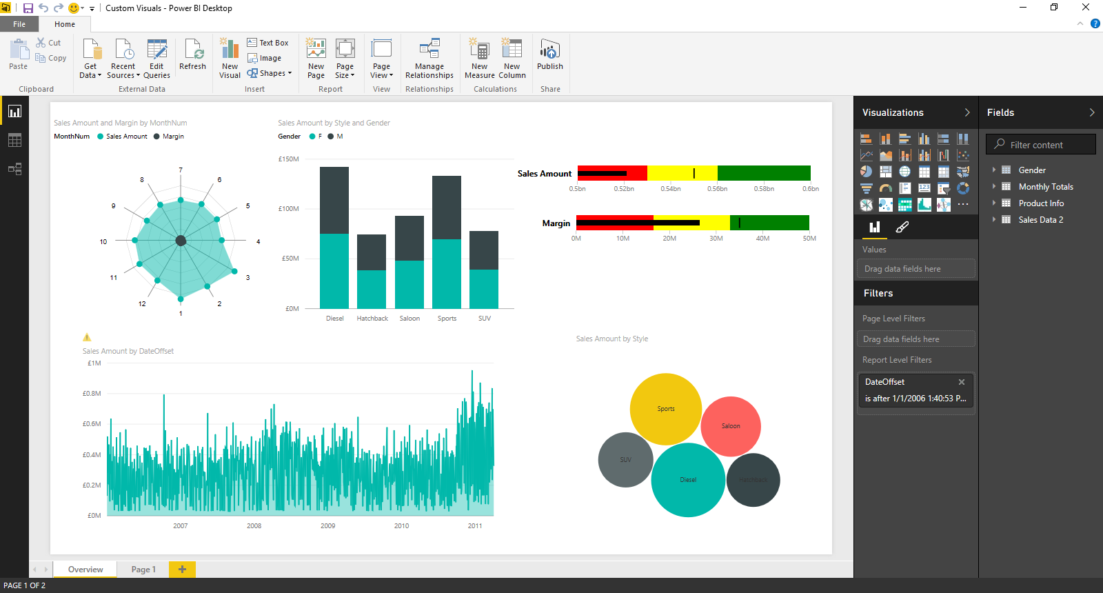 presentation view in power bi desktop